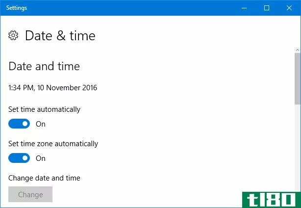 windows 10 date and time