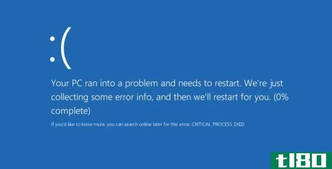 critical process died code Windows 10 BSOD