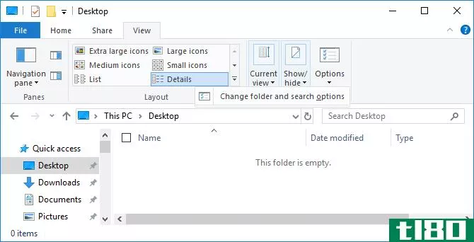 Change folder and search opti*** in Windows File Explorer.