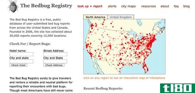 Bed Bug Registry Front Page