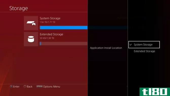 PS4 Choose Storage Location