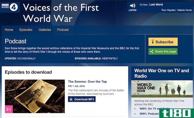 Military War Stories -- Voices of the First World War