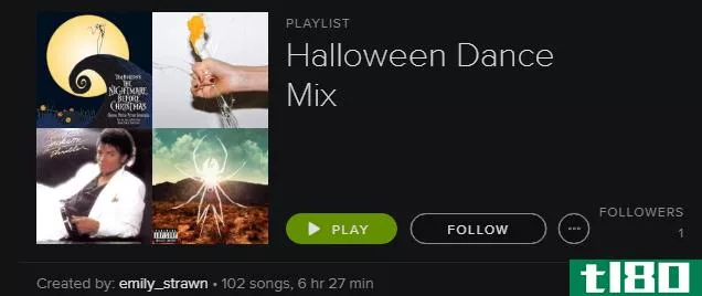 Spotify Playlist -- Halloween Dance Mix