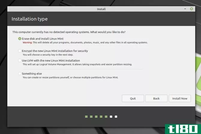 Linux Mint's installer