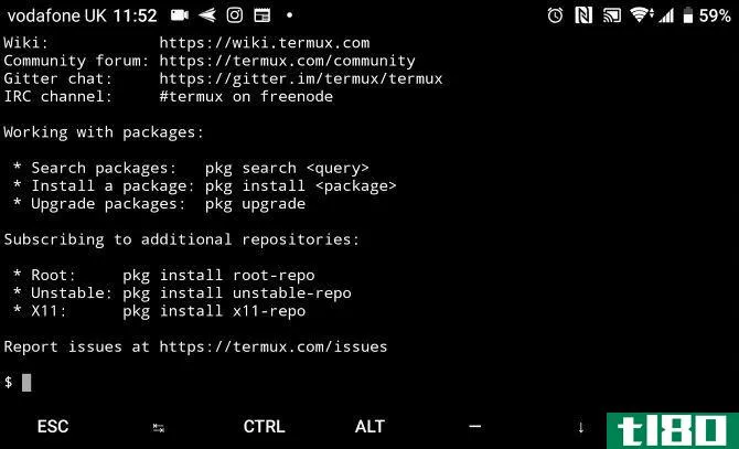 Get a Linux command line on Android with Termux