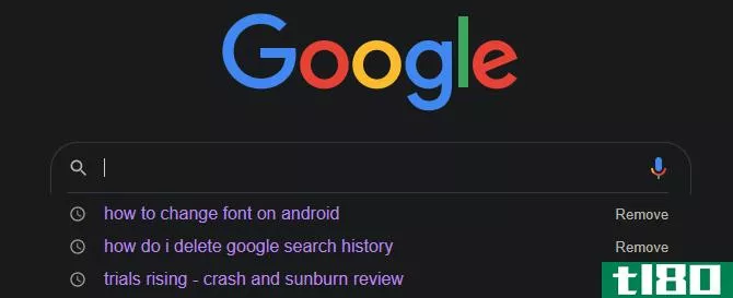 Google Remove Searches Homepage