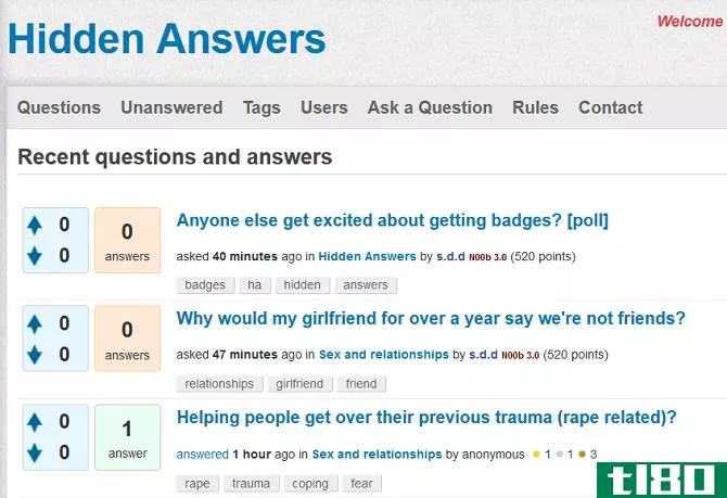 hidden answers home page