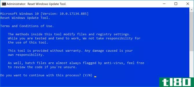 Reset Windows Update Agent script