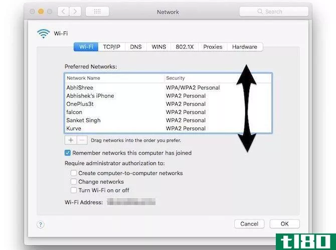 Mac set Wi-Fi priority