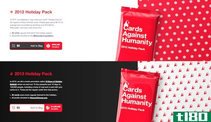 cards against humanity holiday packs