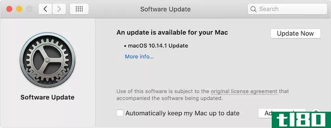 Updating macOS using Mojave