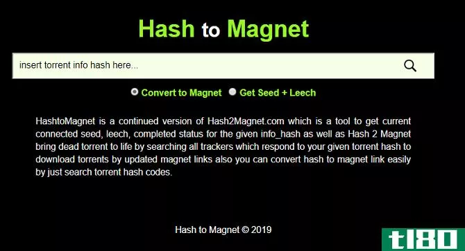 hash to magnet tool