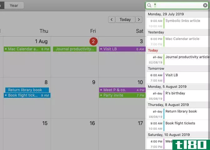 View events as a list in Calendar on Mac