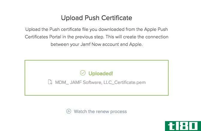 jamf now apple upload push certificate