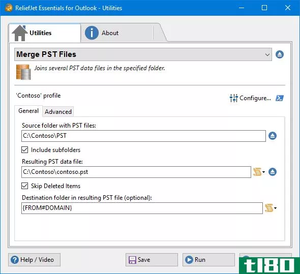 Merge multiple Outlook PST files.