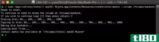macOS-bootable-USB-Terminal