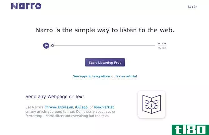 Listen to the web with Narro
