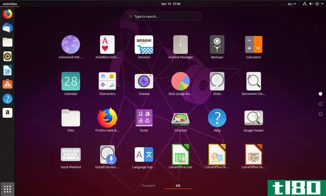 Ubuntu 19.04 app drawer with new icon theme