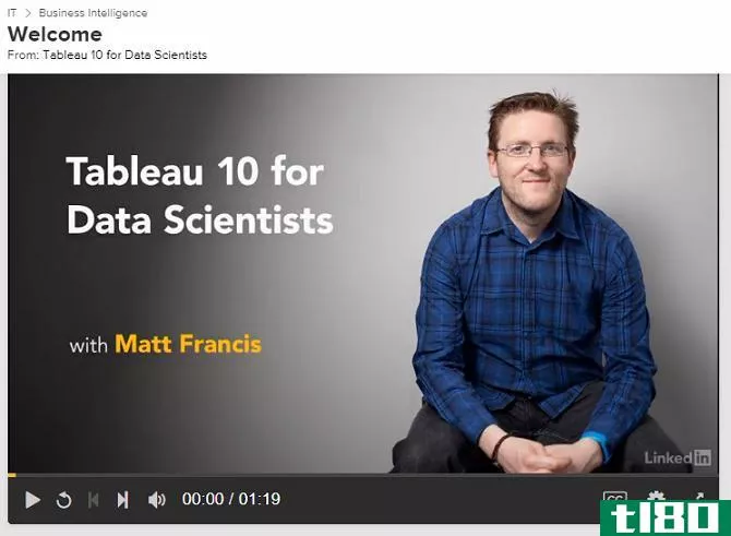 tableau for data scientists video