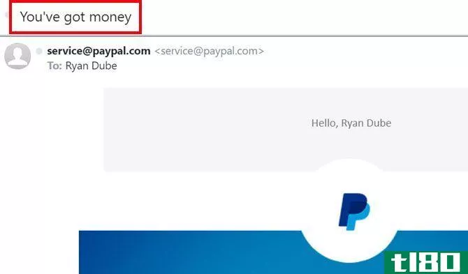 paypal email notification
