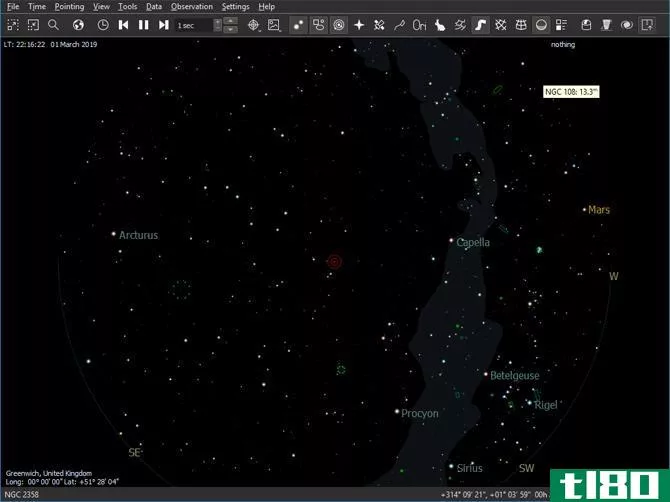 KStars Astronomy Window Linux