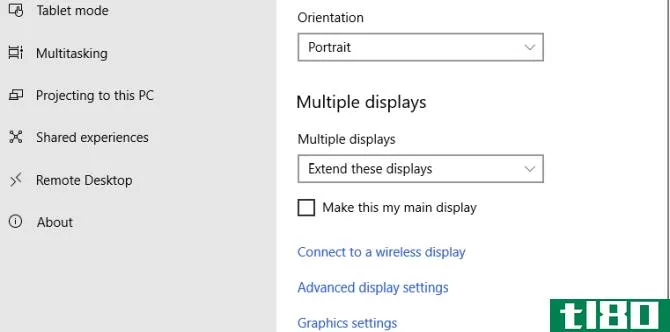 Windows 10 advanced display settings