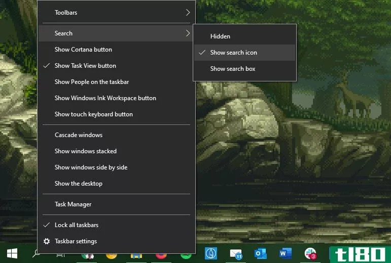 Windows 10 Hide Search Icon