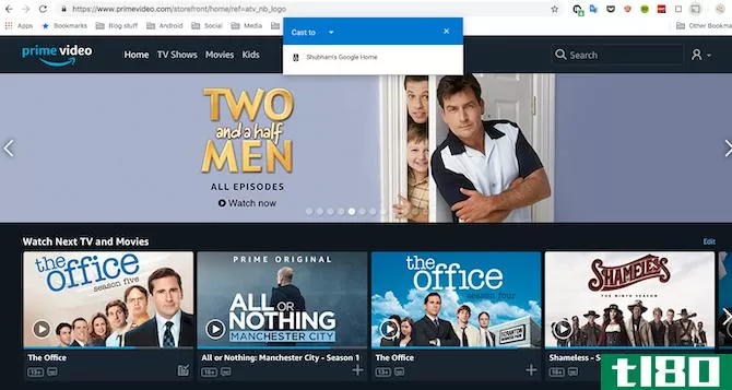 Amazon Prime Video Chromecast Support