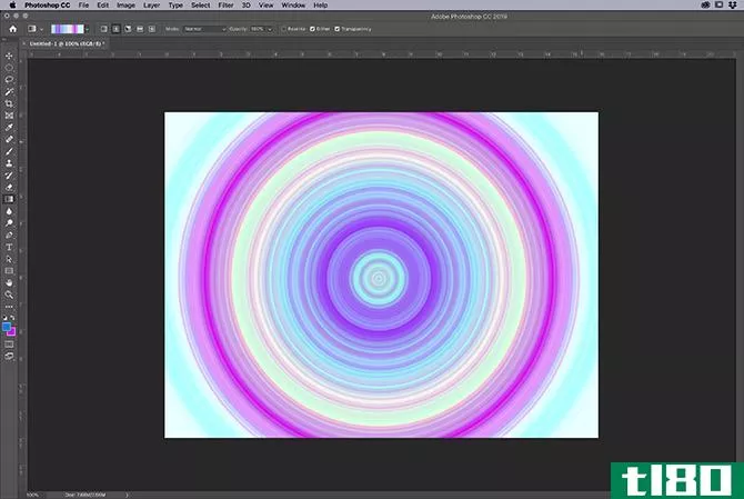 Creating Custom Gradient in Photoshop Rough Radial Gradient