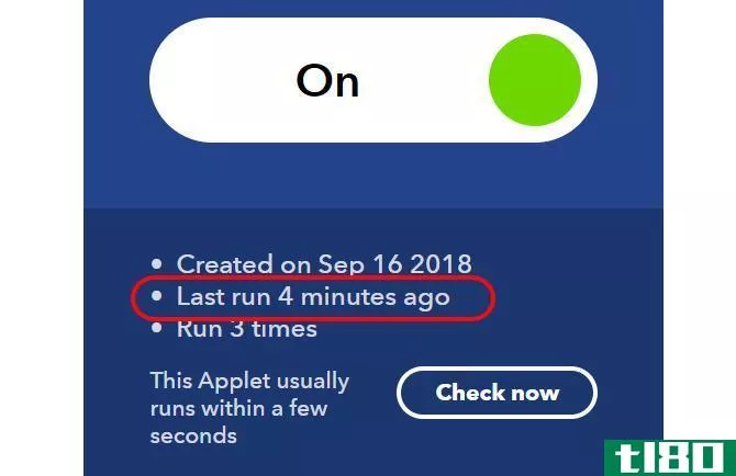 check when applet ran
