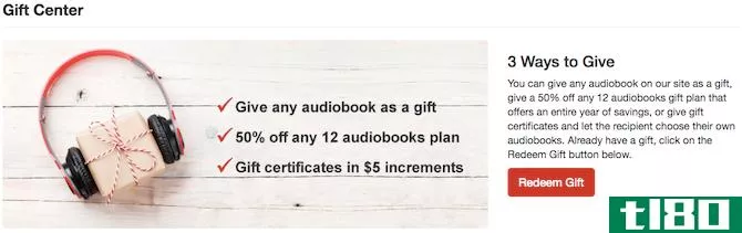 audiobooksnow gift center