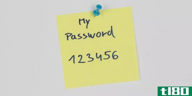 Password on a post-it note