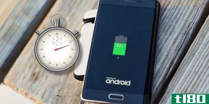 android charging with stop watch