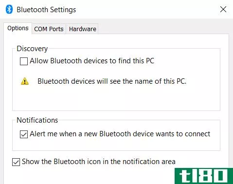 bluetooth settings windows 10