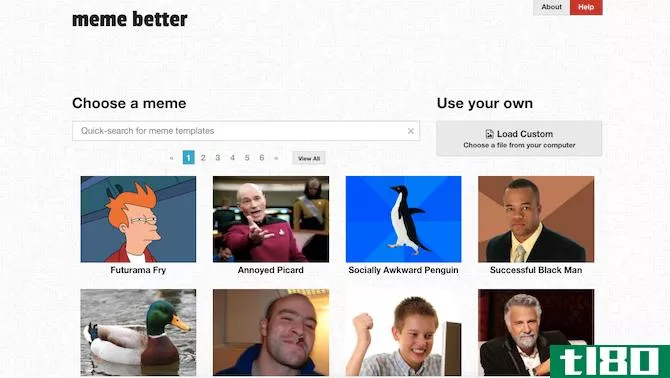 Meme Better, an online meme creator site