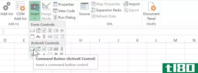 adding button in excel