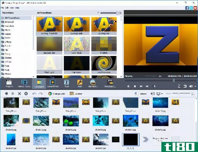 AVS Video Editor edit screen