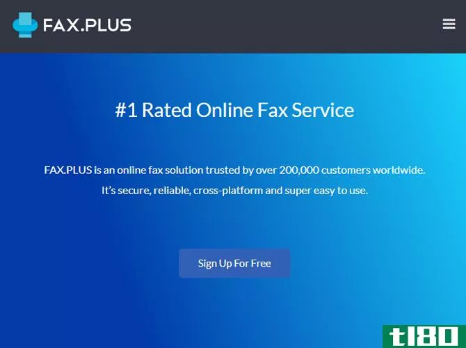 FaxPlus Online Faxing Service Website Splash Page