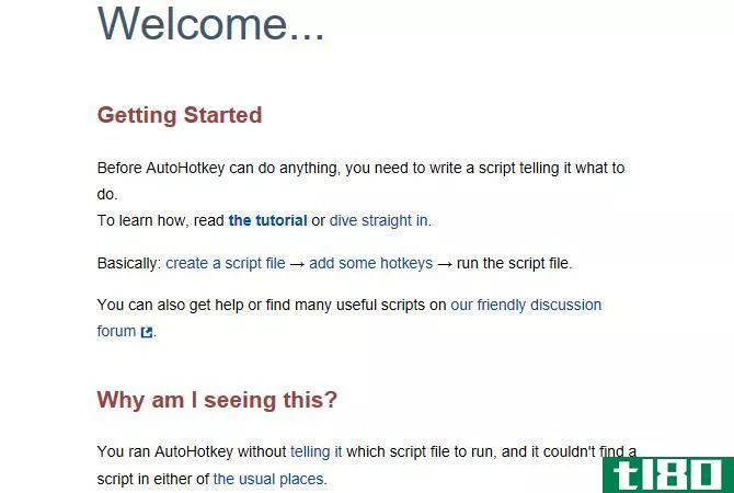 AutoHotkey help document welcome