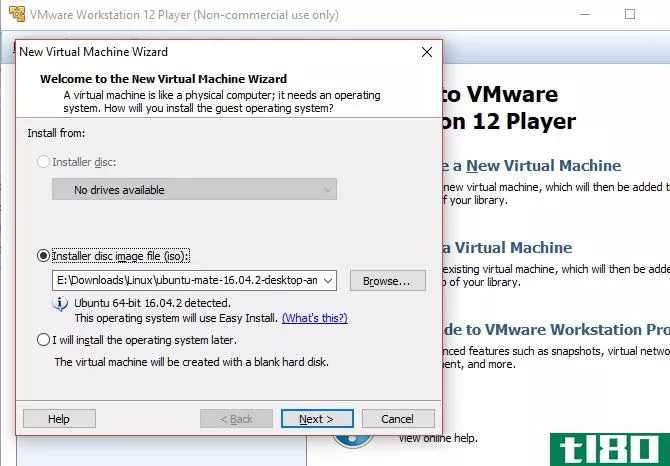 Create a Linux virtual machine in Windows with VMWare