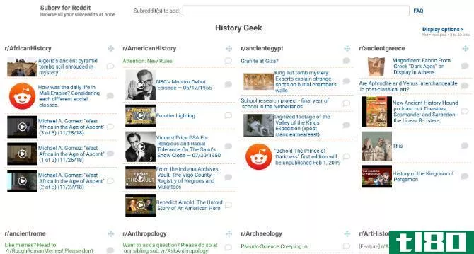 SubSrv lets you browse multiple subreddits at once