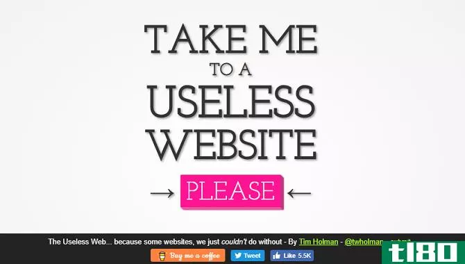 Screenshot from the Useless Web screenshot