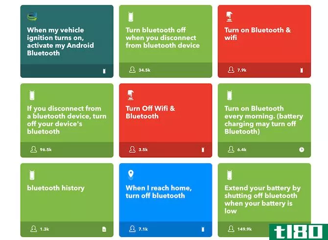 IFTTT Bluetooth applets for Android