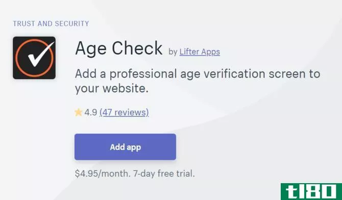 Age Check Shopify App Security Age Verification