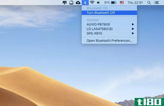 How to turn off Bluetooth on a Mac