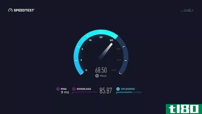 Screenshot Of Speedtest By Ookla Running A Speed Test