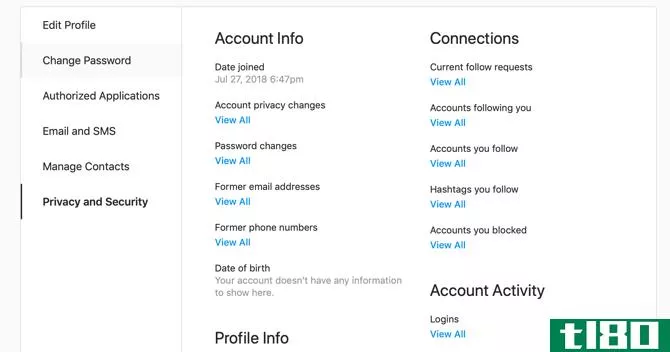 Instagram Detailed Account Access Info