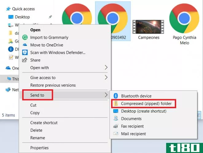 create a zip file on windows