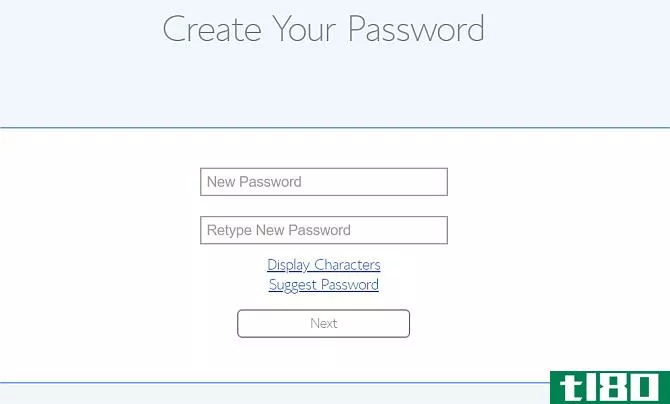 set up bluehost password