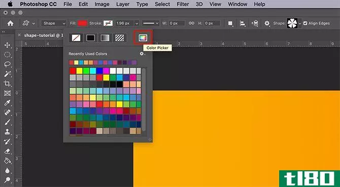 How to Use Custom Shape Tool Photoshop Color Picker